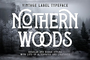 Nothern Woods Vintage Label Font, a Serif Font by JumboDesign (Thumbnail 1 of 6)
