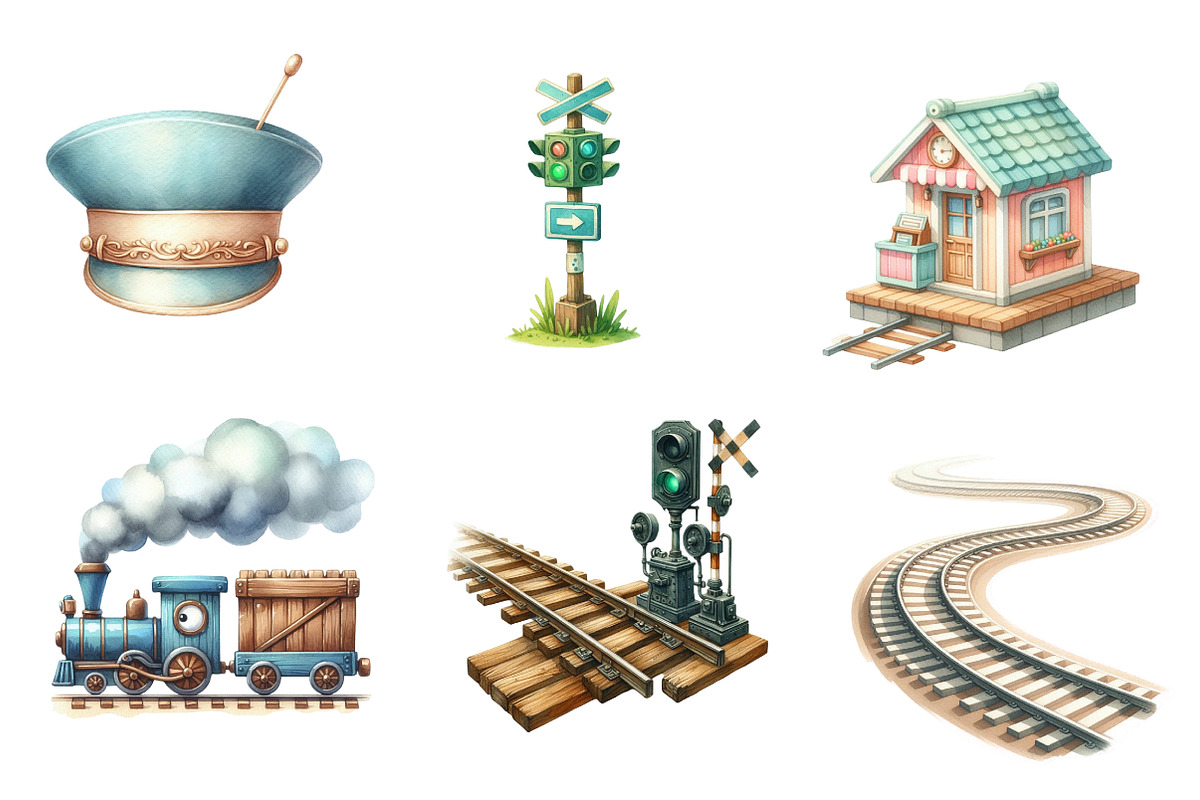 Train clipart, an Illustration by CreationArt (Photo 2 of 5)