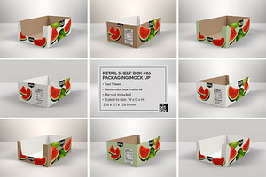 Retail Shelf Box 06 Packaging Mockup