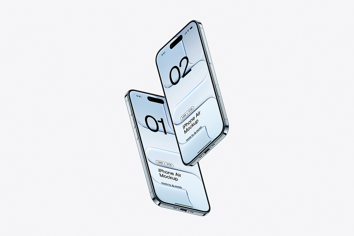 iPhone Air - 24 Mockups Scenes, an iPhone Mockup by Asylab (Photo 33 of 62)