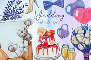 Lavender wedding watercolor clipart, an Illustration by AnastasiaWatercolor (Thumbnail 1 of 7)