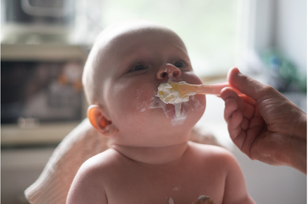 caucasian happy baby boy eating, a Person Photo by Koldunova