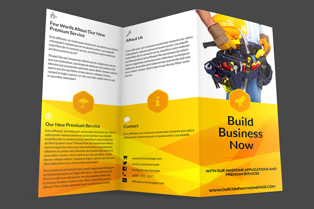 Strong Tri-fold Brochure, a Brochure Template by IndieStock (Photo 1 of 5)