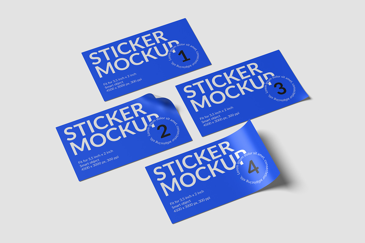 Sticker Mockups, an Advertising Mockup by graphiccrew (Photo 2 of 10)