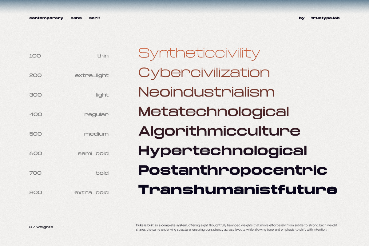 TRT Fluke Expanded Modern Sans Serif, a Sans Serif Font by truetype (Photo 4 of 15)