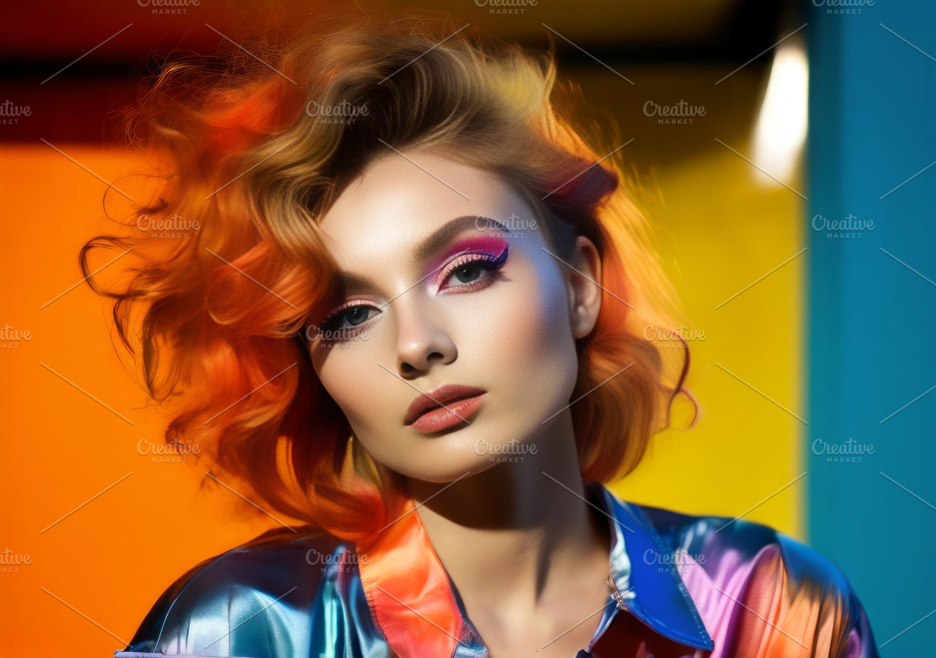 Portrait of Woman with Orange Hair a, a Person Photo by Fascinadora