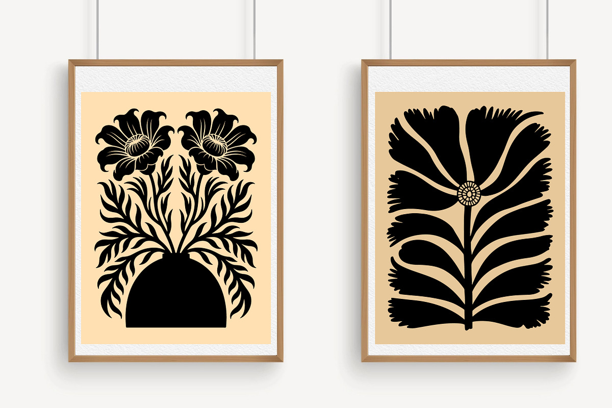 Abstract flower wall art posters set, an Illustration by Libby Wishes (Photo 11 of 11)