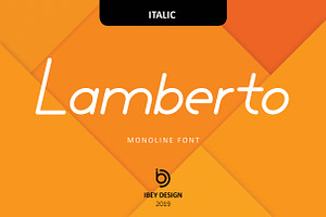 Lamberto Italic - Monoline Font