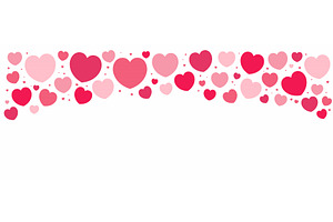 Red, pink hearts Valentines day, an Illustration by sceptical cactus
