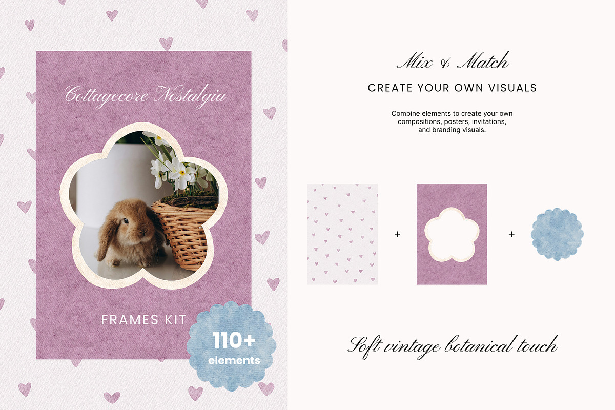 Cottagecore Nostalgia Frames Kit, a Background Graphic by Yuliia Lashevska (Photo 3 of 11)