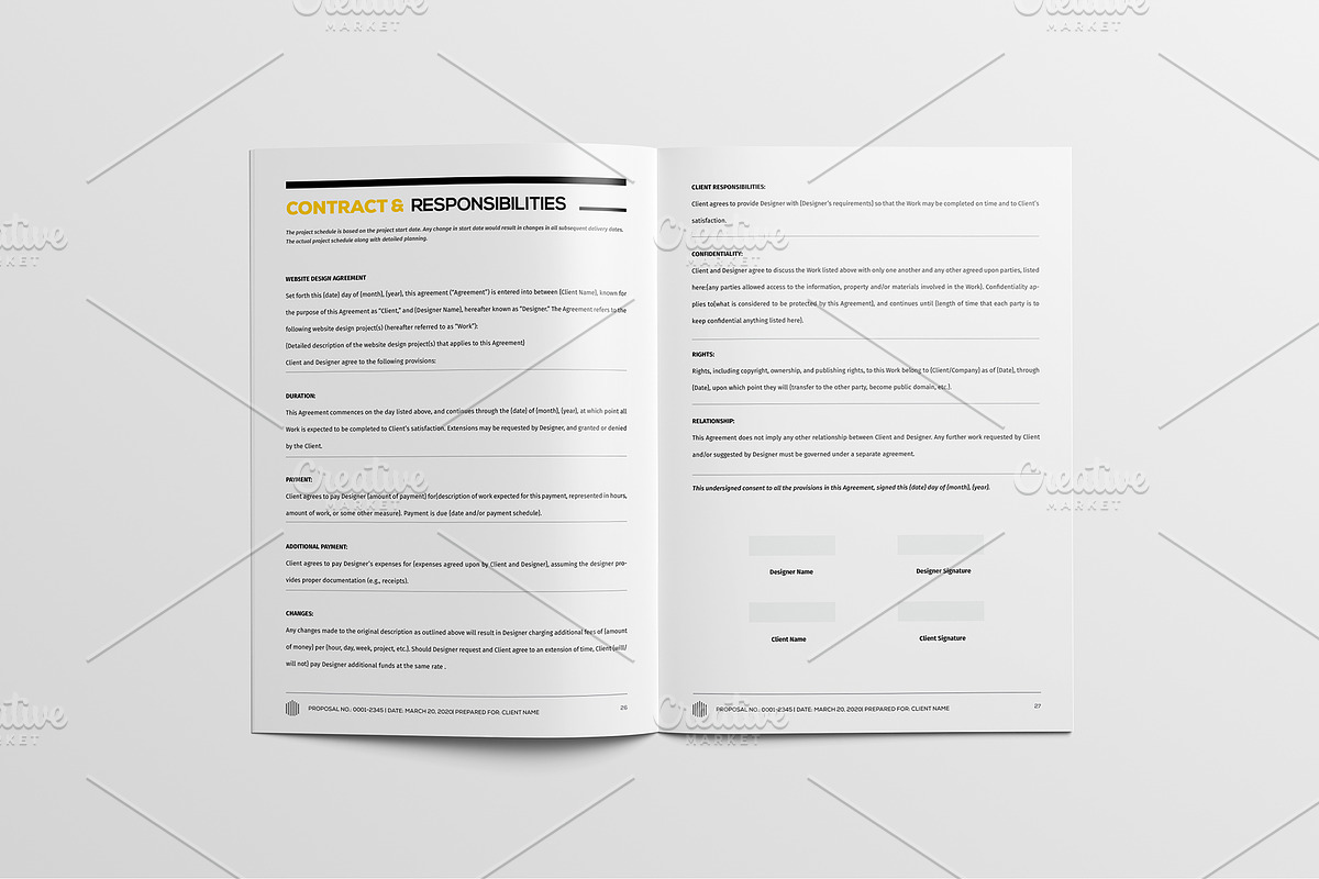 Full Proposal Package Template, a Stationery Template by Mastergfx (Photo 21 of 32)