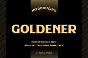 Goldener – Modern Display Serif, a Serif Font by Fikryal Studio (Thumbnail 1 of 13)