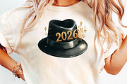Black and Gold New Year Hat Clipart, an Illustration by DreamCafeArt (Thumbnail 7 of 8)