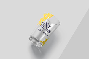 Pint Glass Printing Mockups