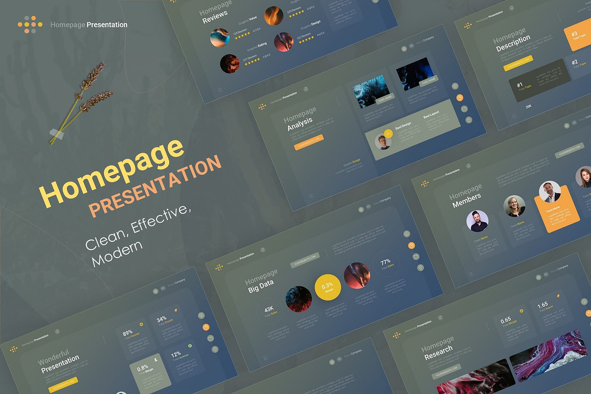 Homepage Powerpoint, a Presentation Template by NecrolitSlide (Photo 1 of 12)