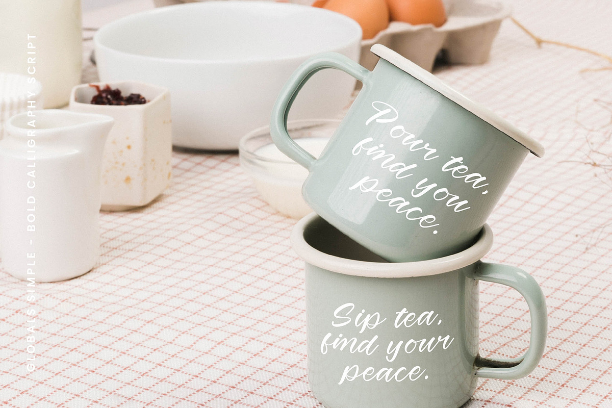 Globals Simple Bold Calligraphy Font, a Script Font by stylishtype.co (Photo 3 of 20)