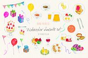 Birthday, breakfast watercolor, a Food Illustration by Eomoiart (Thumbnail 1 of 9)