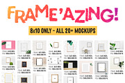 Frame'azing ‒ 8x10 Frame Mockups, a Print Template by Frisk Shop (Thumbnail 2 of 8)