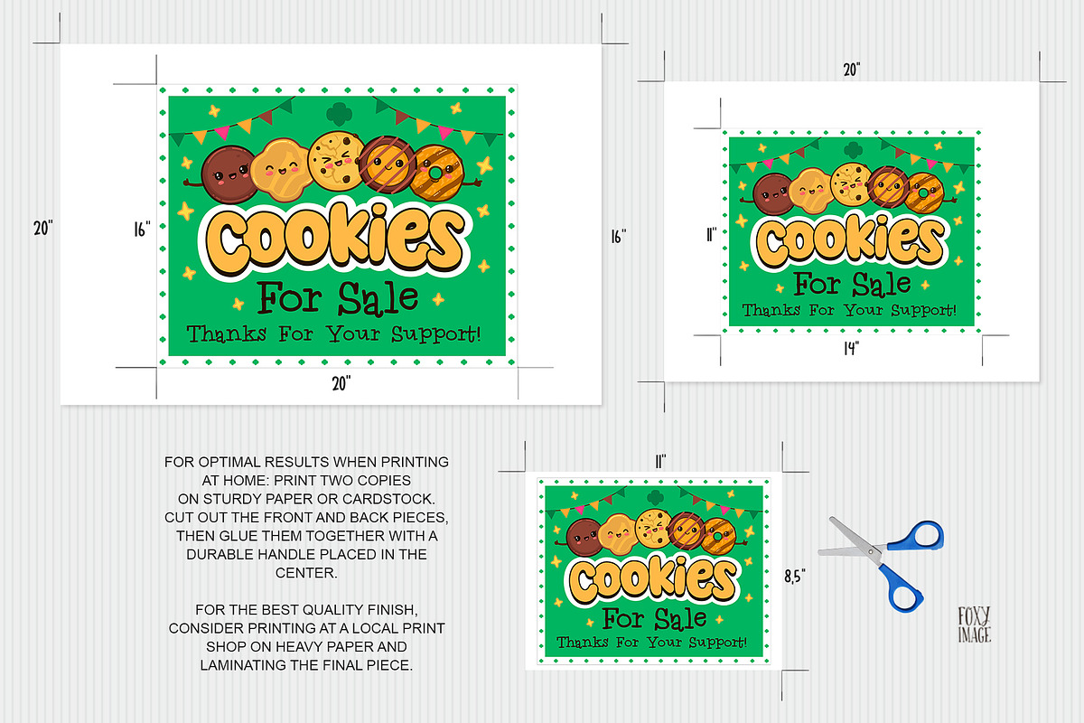 Cookies Sold Here Printable Sign, a Mockup by FoxyImage (Photo 2 of 3)