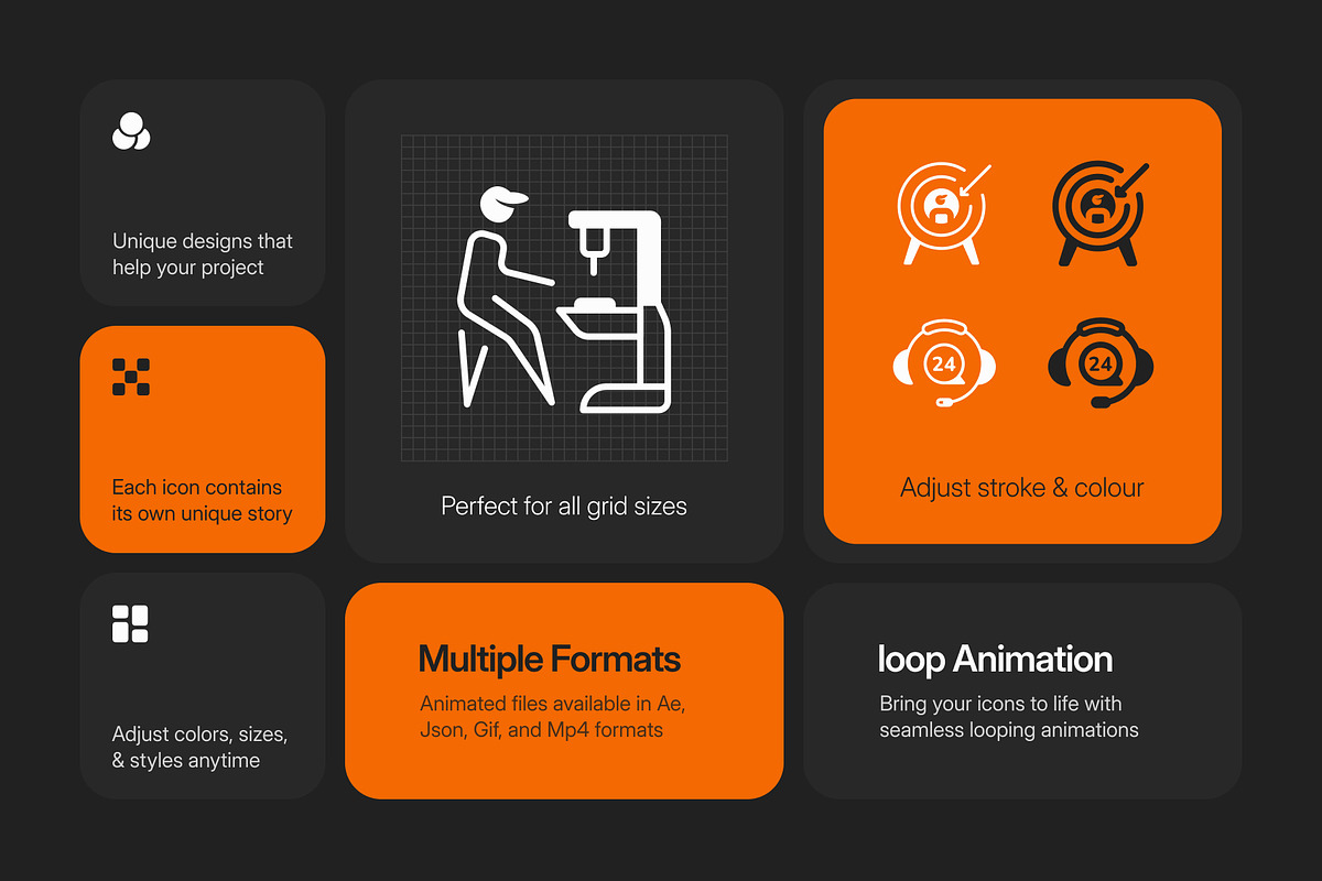 Animated Modern Industry Icons, a Solid Icon by Creative Stall (Photo 2 of 4)