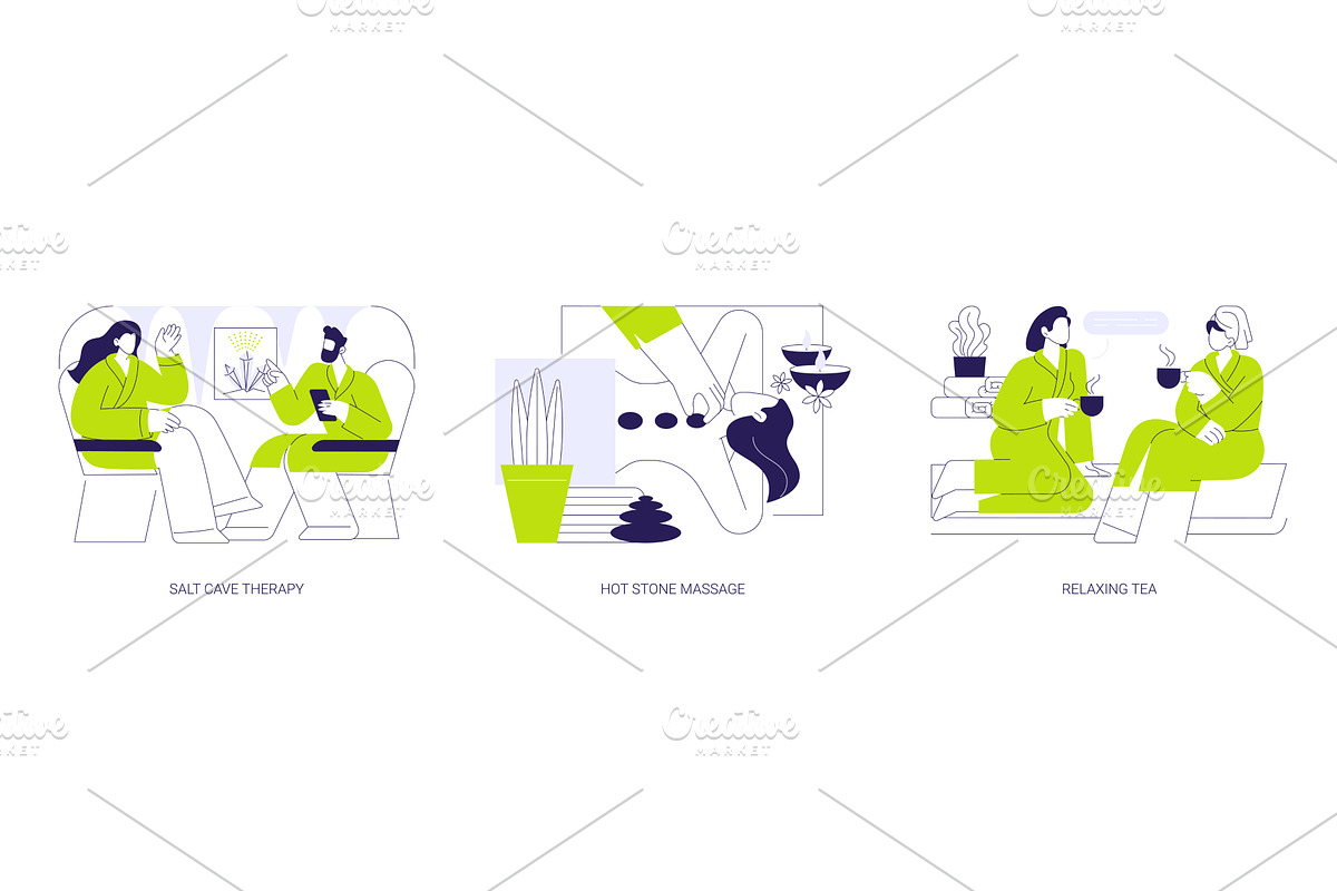 Wellness and spa rituals isolated, a Person Illustration by Visual Generation