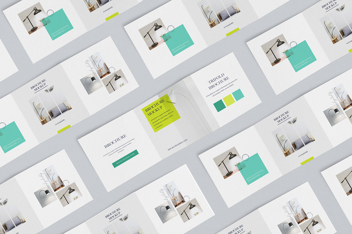 3 Folds Square Brochure Mockup preview 5