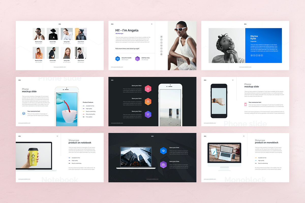 IRIS Creative PowerPoint Template, a Presentation Template by Vladislav Muslakov (Photo 10 of 15)