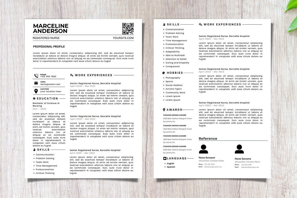 registered nurse resume template, a Resume Template by iloveTemplate (Photo 6 of 6)
