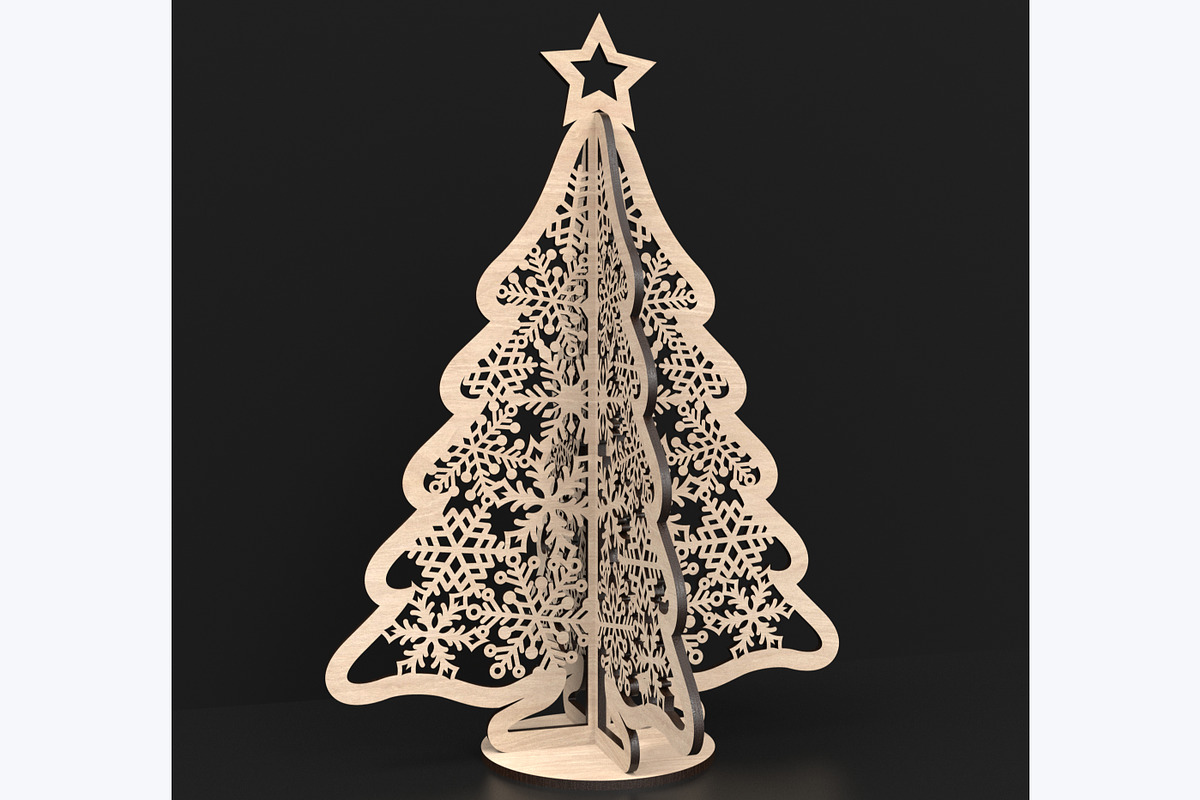 Standing Snowflake Christmas Trees, an Object Graphic by ThemeXDigital (Photo 4 of 8)