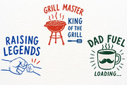 Best Dad Clipart Father's Day PNG, a Seasonal Illustration by SugarCloudStudioArt (Thumbnail 4 of 5)