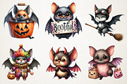 Funny Halloween Bats Clipart, an Illustration by RobertsArt (Thumbnail 5 of 7)