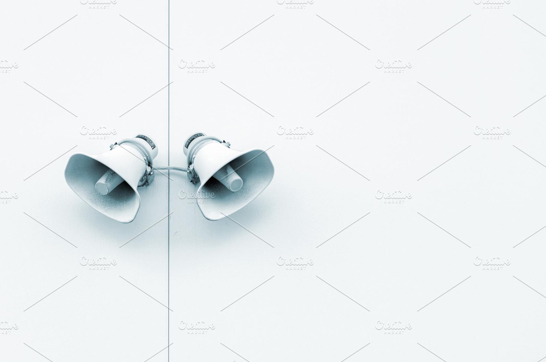 Pair of loudspeakers on the wall, a Technology Photo by BOOCYS
