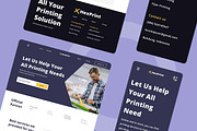Printing Services Web Design, a Wireframe Template by INSPR STD (Thumbnail 3 of 6)