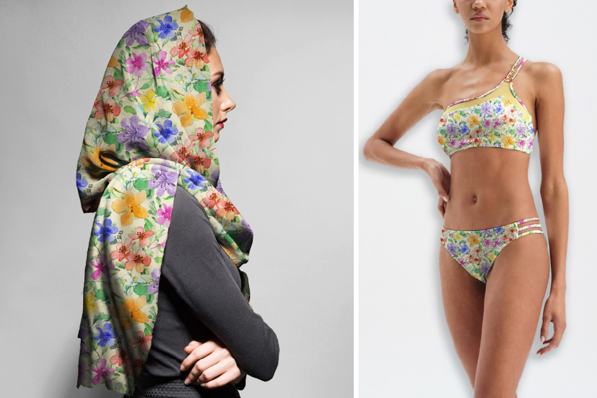 Colorful Watercolor Floral Seamless, a Pattern Graphic by Gullenda (Photo 5 of 6)