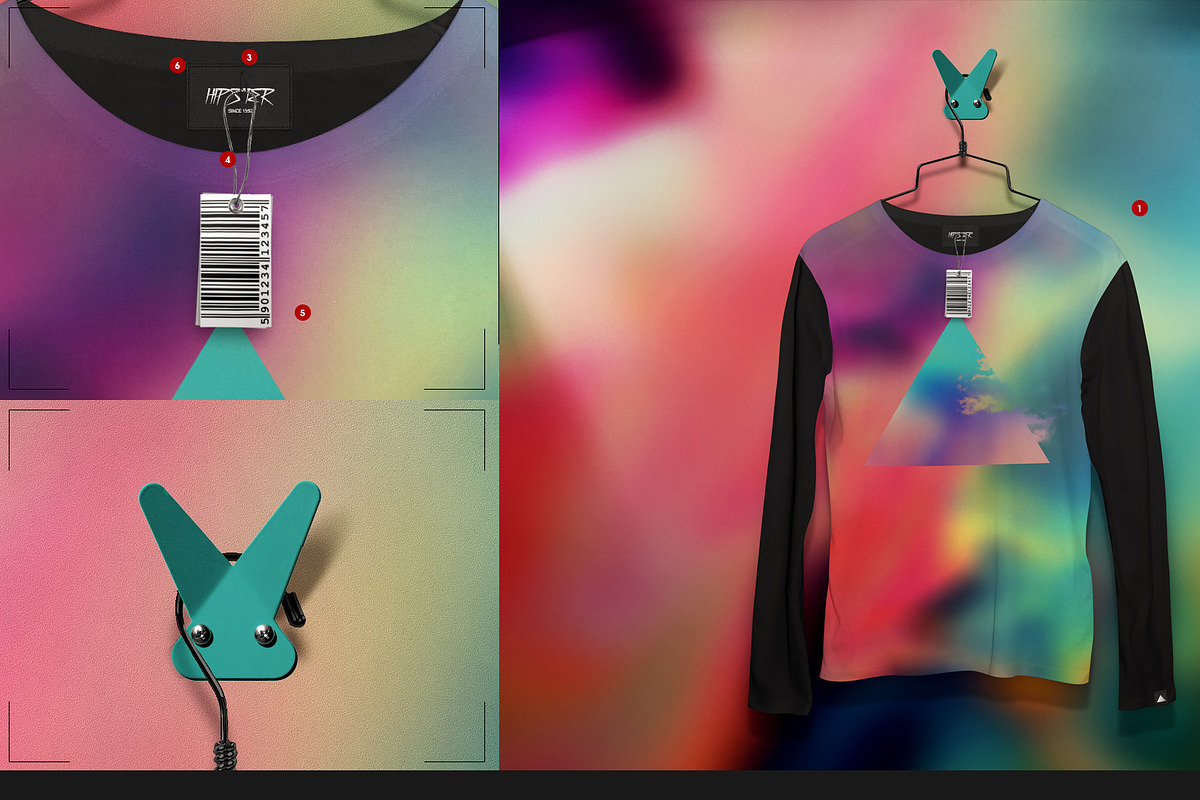 Longsleeve On 5 Stages Mock-up, a Hoody Mockup by Mocca Mockups Store (Photo 34 of 72)