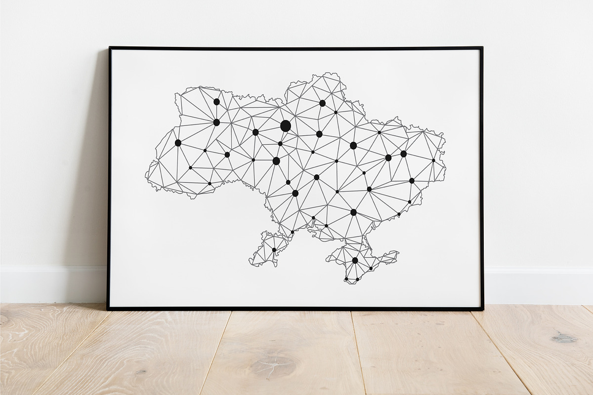 Maps line Presentation Template preview 3