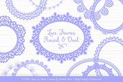 Periwinkle Round Lace Frames, an Illustration by Amanda Ilkov (Thumbnail 1 of 5)