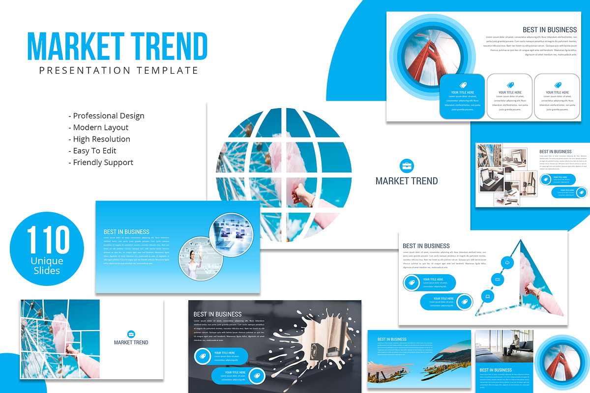 Market Trend Powerpoint Template, a Presentation Template by Creative ...