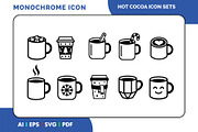 Hot Cocoa Outline Icon Set, an Outline Icon by Fontmine Studio (Thumbnail 1 of 3)