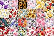 Spring Flowers Seamless Pattern, a Pattern Graphic by Forhadx5 (Thumbnail 8 of 20)