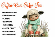 Whimsical Spring Sheep Clipart, an Illustration by CreationArt (Thumbnail 3 of 7)