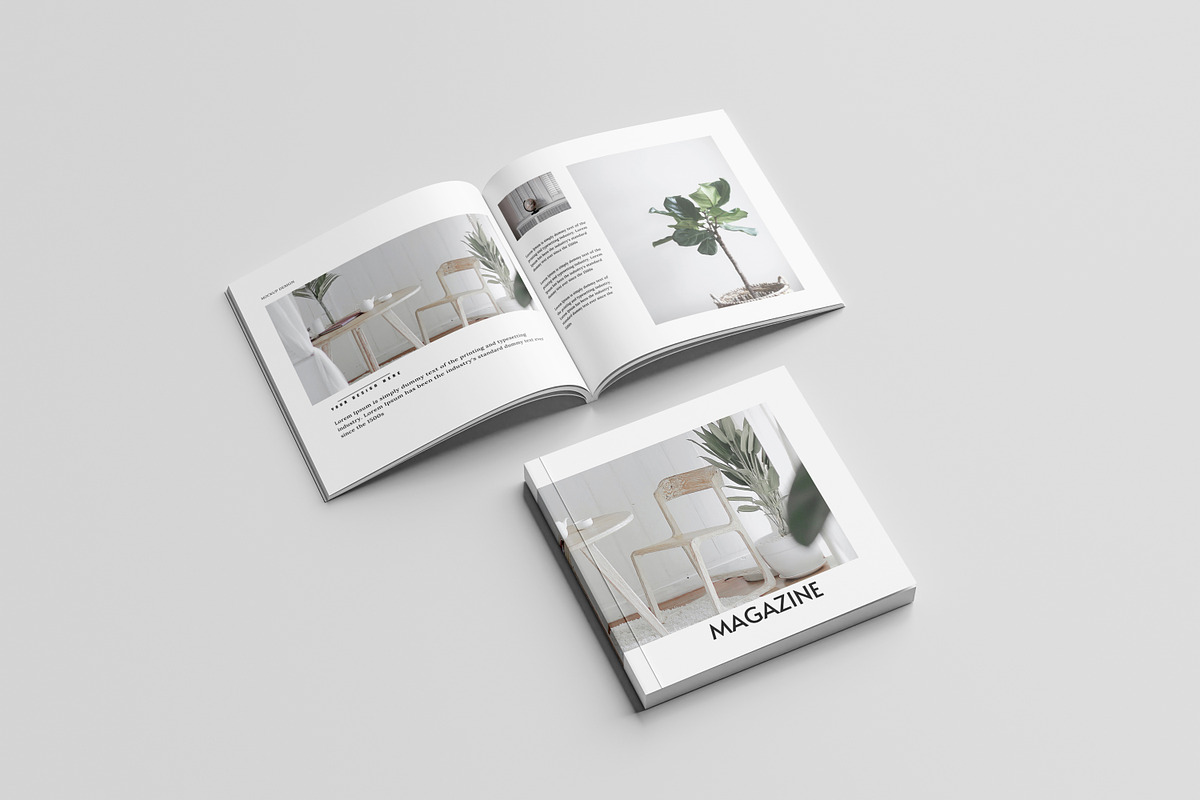 Square magazine mockup, a Magazine Template by Graphic_world89 (Photo 8 of 8)