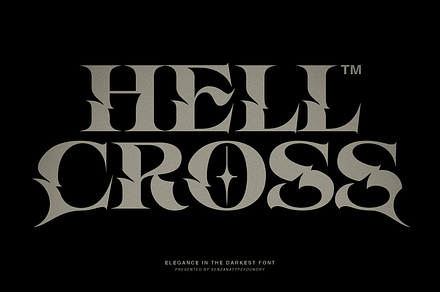 Hell Cross, a Blackletter Font by senzana