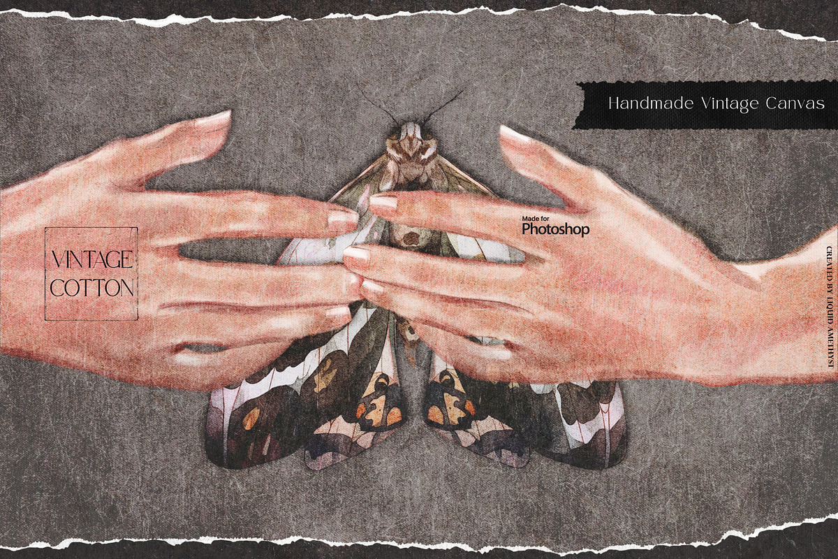 Vintage Cotton Photoshop Overlays, a Brush Add-On by Liquid Amethyst Art (Photo 3 of 7)