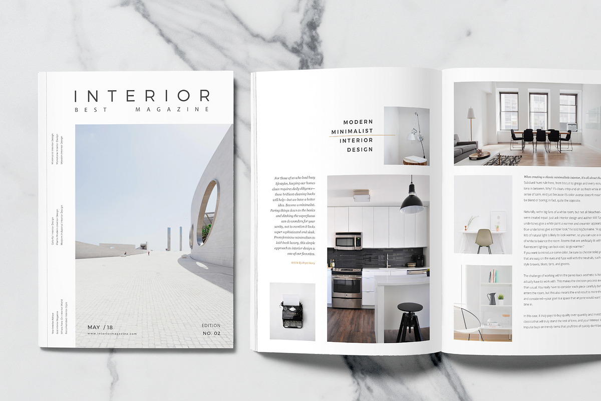 Minimal Interior Magazine, a Magazine Template by rubirubiko (Photo 1 of 8)