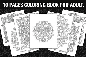 Mandala Pattern Coloring Bundle, a Graphic by Gfx_Store
