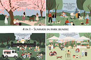 Summer in park illustration bundle, a Person Illustration by LyubovZaytseva (Thumbnail 1 of 9)