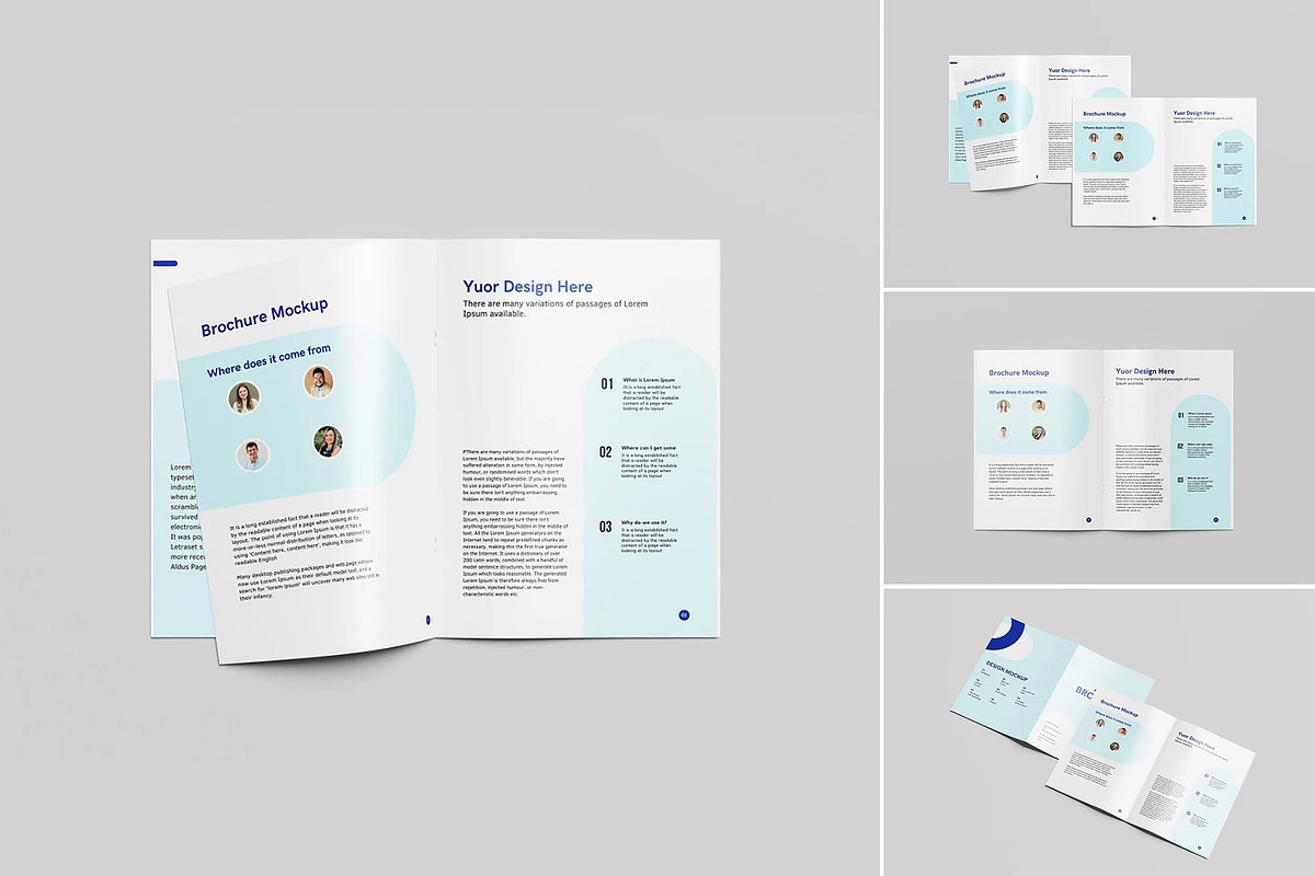A4 Brochure Mockup, an Advertising Mockup by Se٧enStudio (Photo 1 of 5)
