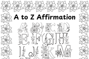 Beautiful A to Z Affirmation Colorin, a Healthcare Illustration by Noorist (Thumbnail 1 of 53)