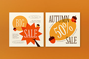 Orange Hand Drawn Autumn Sale Banner, an UI Kit Template by graphicook (Thumbnail 4 of 5)